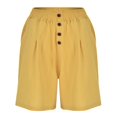 thumbnail image 4 of JJHGVB Womens Linen Shorts Wide Leg Shorts for Women Ruffle Waist Womens Long Shorts Dress Shorts for Women Baggy Shorts Women High Waisted Pleated Beach Resort Pants 2026 Vacation Outfit Yellow XL, 4 of 8