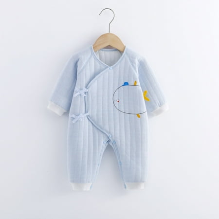 

Inclined Placket Strap Leg Blue Conjoined Thin Foreign Style Long Sleeve Bubble Sleeve Butterfly Jumpsuit light blue 52CM