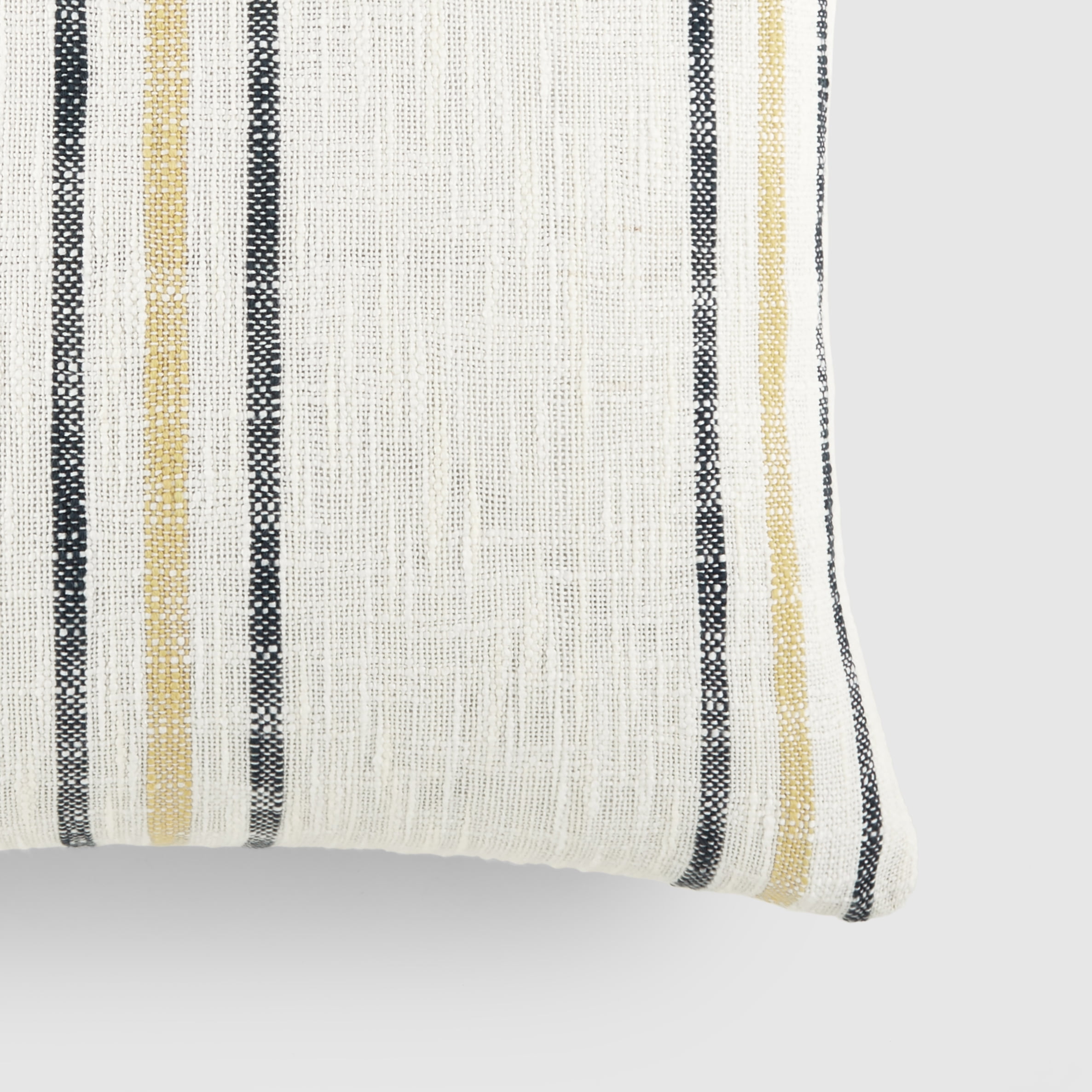 Noble Linens Yarn-Dyed Cotton Decor Throw Pillow in Framed Stripe Pattern