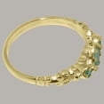 thumbnail image 5 of LBG British Made 18k Yellow Gold Real Genuine Emerald Womens Promise Ring - 33 size options - Size 5.75, 5 of 9