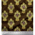 thumbnail image 1 of Soimoi Brown Modal Satin Fabric Floral Damask Fabric Prints By Yard 42 Inch Wide, 1 of 3