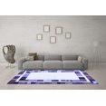 thumbnail image 3 of Ahgly Company Indoor Rectangle Abstract Blue Contemporary Area Rugs, 7' x 9', 3 of 4