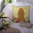 thumbnail image 3 of Caroline's Treasures BB6069PW1414 Easter Eggs Poodle Tan Fabric Decorative Pillow , 14Hx14W, multicolor, 3 of 4