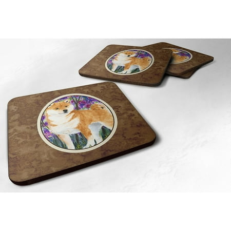 

Carolines Treasures SS8061FC Shiba Inu Foam Coaster Set of 4 3 1/2 x 3 1/2 multicolor