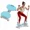 Blue, variant on Merach Waist Twist Machine Toned Abs Waist Twister Can Stand with Feet Apart Double Non-slip No Noise Use Exercise Equipment Abdominal Roller Workout