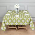 thumbnail image 3 of Green White Checkerboard Checkered Pattern Square Tablecloth,Waterproof Square Table Cover,Wipeable Spillproof Washable Table Cover for Home Kitchen Party Decor 60"x60"(152x152cm), 3 of 6