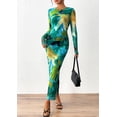 thumbnail image 3 of Vestido Maxi Floral de Manga Larga para Mujer PRETTYGARDEN Talla S, 3 of 8