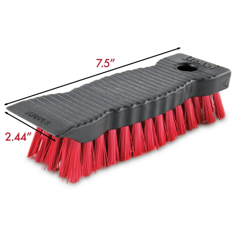 Libman High Power Scrub Brush 7.5-inch Long Red Fibers and Black