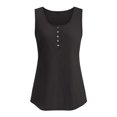 thumbnail image 5 of WMTBSRSW Women's Summer Tank Top Half Button Down Neck Sleeveless Tops 2025 Trendy Loose Tunic Tops, 5 of 6