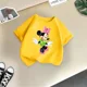 thumbnail image 4 of Linda camiseta de algodón de verano para niños de Minnie, linda camiseta de cuello redondo informal de moda para niños y niñas con dibujos animados de Disney, ropa para niños, 4 of 5