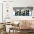 thumbnail image 5 of Elephant Stock Zen Stones Wall Art - Horizontal Multi Panel Canvas - 3 Pieceliving Room Wall Decor - Photography Wellness Multi Panel - Gray And Black Decor - 26" x 12", 5 of 8