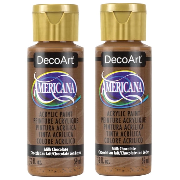 2-pack - DecoArt Americana Acrylic Color, 2 oz, Milk Chocolate DA-174 00016455274309