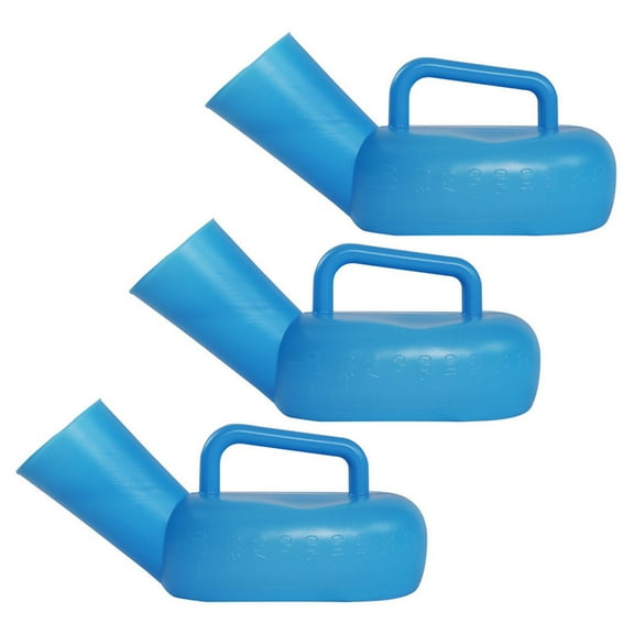PBPBOX 3Pcs Bedridden Patients Urinal Bottle Practical Urinal Blue