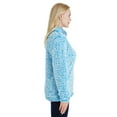 thumbnail image 2 of j. america women's epic sherpa quarter-zip (small, sapphire heather), 2 of 3