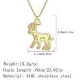 thumbnail image 3 of Goat Pendant Necklace for Women Lovely Animal Stainless Steel Jewelry Men Necklace, 3 of 4