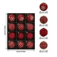 thumbnail image 3 of Christmas Balls Ornaments / Christmas Trees Ornaments Set, 3.15 Inch, 12PCS, Fabric Material, Durablity & Shatterproof, Decor for Christmas Trees, Holiday, Party, Wedding, Mantelpieces, 3 of 5