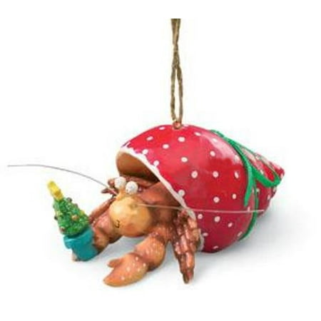 Pet Hermit Crab in Holiday Red Shell Christmas Tree