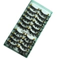 thumbnail image 1 of Fiudx Pestañas Glamorosas, Pestañas Postizas Largas y Rizadas, Pestañas Reutilizables En Tira Completa, Ideales Selfies En Boda, Amantes En La Belleza, Paquete En 10 Pares, Color Negro., 1 of 3