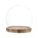 thumbnail image 1 of Uxcell Cúpula de Vidrio Cloche, Tarro Esférico D4.7In con Base de Madera para DIY Globos de Nieve/Pequeñas Plantas/Flores/Velas/Modelos/Souvenirs, Caja de Exhibición de Vidrio [Quemado], 1 of 1