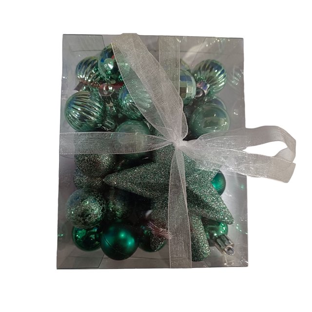 Bearachild 1 Uds adornos navideños estrella de cinco puntas árbol de Navidad Top 2022 Año Nuevo 29 Uds árbol de Navidad bola colgante decoración regalo Kits de decoración para fiestas No.07 Bearachild HA008672-07B