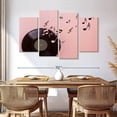thumbnail image 3 of Elephant Stock Musical Vinyl Record Wall Art - Horizontal Multi Panel Canvas - Living Room Wall Decor - Music Multi Panel - Black And Pink Decor - 68" x 42", 3 of 8
