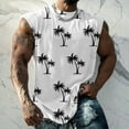 thumbnail image 2 of White Loose Fit Vests for Mens Fall Summer Sleeveless Crewneck Workout Athletic Beach Brunch Jogger Hawaiian Camisole Tank Tropical Top Vest Mens 2025 Clothing Trendy XL, 2 of 6