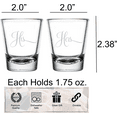 thumbnail image 5 of C&M Personal Gifts 1.75 oz His and Hers Shot Glass Set - 2 Pieces - Gift Couples, Bridal, Engagement and Weddings, 5 of 5