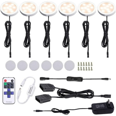 ANTOTEN 2.36-Inch 1200 Lm Dimmable LED Under-Cabinet Lights, 6 Count, 2700K