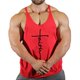 thumbnail image 2 of Camiseta sin mangas con capa Base y letras de Color sólido de verano para hombre, camiseta informal deportiva holgada al por mayor, 2 of 5