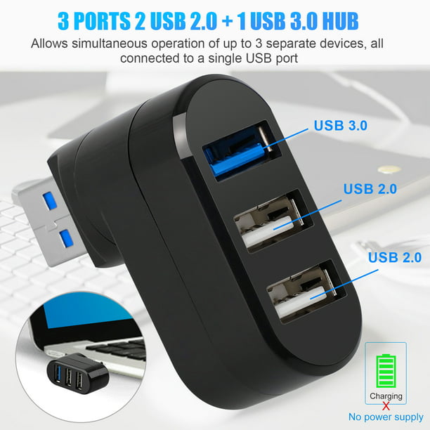par Alegaciones bendición 3-Port USB 3.0 Hub 5Gbps High Speed USB HUB for PC Laptop Macbook Computer  Tablet Notebook and More(Black) - Walmart.com