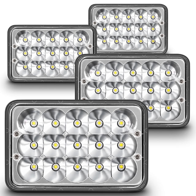 Faros LED Rectangulares 4x6 Pulgadas 45W H4 Alta y Baja Online LED Store