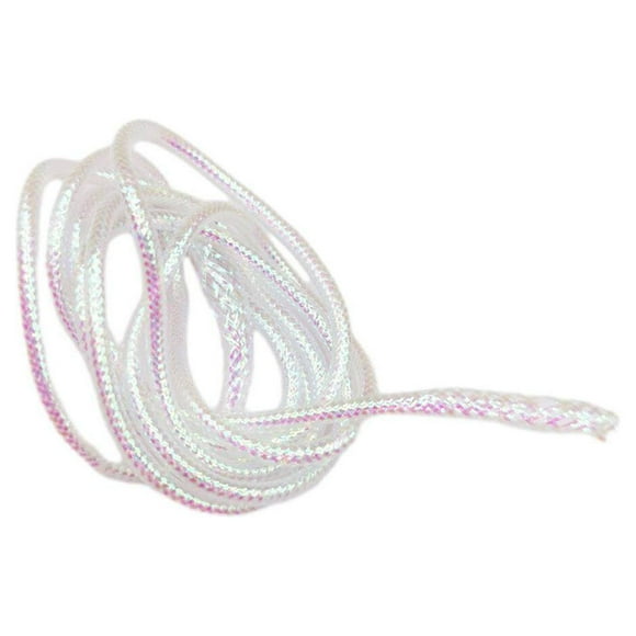 facefd 4M Mylar Braid Tubing Braided White Accessories 4M White Pearlescent Pearlescent Fly Tying Materials 4mm