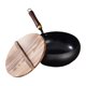 thumbnail image 4 of Distribución de sartenes de hierro Utensilios de cocina Sartén de hierro Wok antiadherente para estufas de gas Todo 24 centímetros, 4 of 9