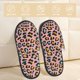 thumbnail image 2 of Balery Leopard Pantuflas de Casa de Felpa Silenciosas con Diseño Estampado, Zapatillas Cómodas Antideslizantes de Algodón para Interior-Medium, 2 of 8