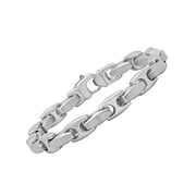 Brilliance Fine Jewelry Stainless Steel Mariner Link Bracelet, 9"