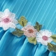 thumbnail image 6 of ITSAME Girls Outfit 2-Piece, Flower Embroidery Top and Ruffled Shorts Summer Casual Clothing Set Sky Blue Size 7-8, 6 of 8