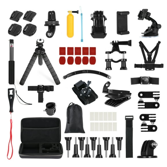 Camnoon 60-in-1 Action Camera Accessories Kit Sports Camera Accessories Set Replacement for GoPro Hero 11 10 9 8 Max 7 6 5 Insta360 Xiaomi YI Action Cameras with Carrying Case