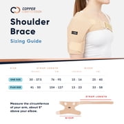 Copper Compression Recovery Shoulder Brace - Nude