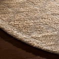 thumbnail image 3 of TOWN & COUNTRY TERRA Sol Interwoven Diamond Hand-Knotted Flatwoven 100% Natural Jute Round Area Rug, Natural/Black, 5" Round, 3 of 9