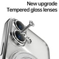 thumbnail image 7 of Compatible with iPhone 17 Case with Rotating Magnetic Ring Stand, [Compatible with MagSafe] [Full Camera Lens Protector] Plating Clear Slim Phone Case for iPhone 17, Silver, 7 of 7