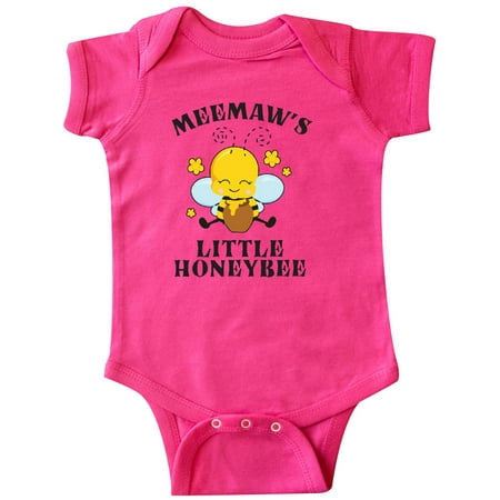 

Inktastic Cute Bee Meemaw s Little Honeybee with Stars Gift Baby Boy or Baby Girl Bodysuit