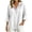 White, variant on Women's Long Sleeve Hooded Shirt Tunic Tops Textured Drawstring Hood Half Button Placket Loose Daily Shirts Brown XL