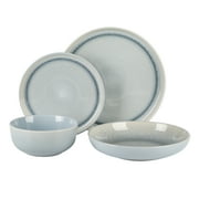 Gibson Elite Juno Moon 16 Piece Double Bowl Reactive Dinnerware Set - Blue