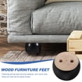thumbnail image 5 of ifundom Black Wooden Furniture Feet Replacement Set, 6 Pieces Sofa Chair Table Legs for Home and Office, 5 of 6
