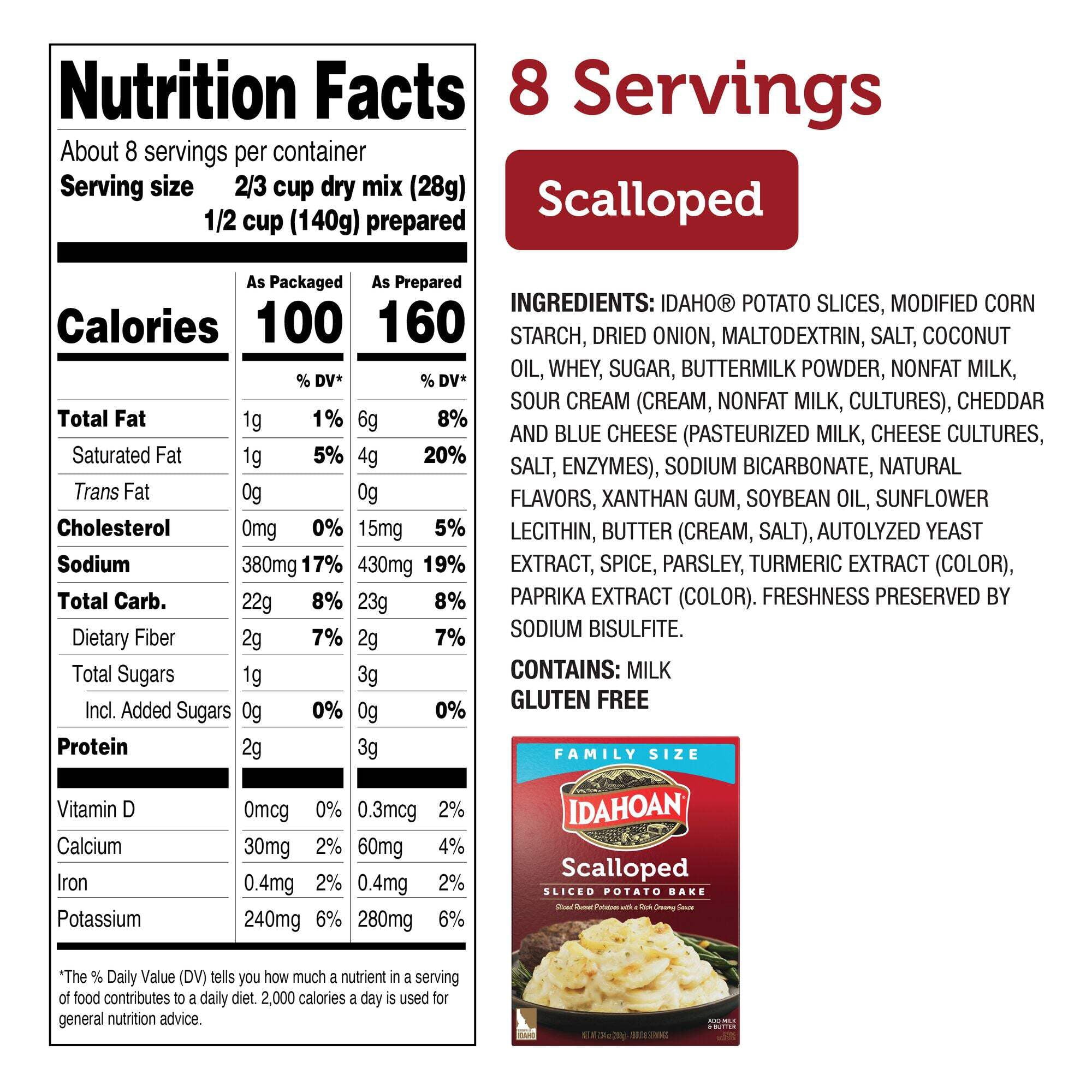 Idahoan Scalloped Homestyle Casserole, 7.34 oz Box