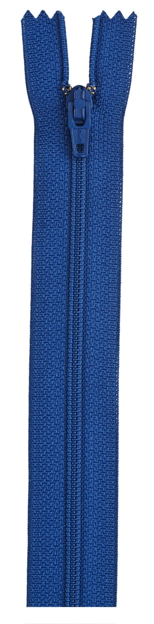 (3 pack) Coats & Clark Polyester 22" All Purpose Yale Blue Sewing Zipper, 1 Each