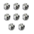 thumbnail image 1 of XSPC G1/4" to 3/8" ID, 5/8" OD Compression Fitting V2 for Soft Tubing, Chrome, 8-pack, 1 of 4