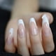 thumbnail image 5 of Uñas francesas largas y brillantes, Color desnudo Natural, cobertura completa, uñas artificiales de plástico, punta de uñas DIY, manicura, uñas de bailarina Ormromra HMHZ200, 5 of 8