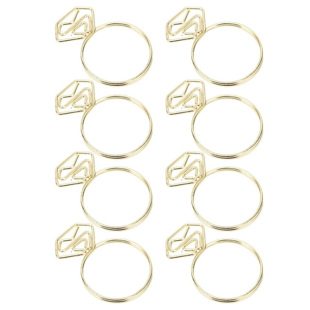 Binder Clips Paper Memo Clips 100Pcs Cute Paper Clips Push Pins Metal Paper Clamps For Office Stationery