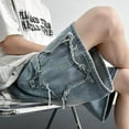 thumbnail image 4 of Men Denim Shorts Elastic Waist Short Jeans Summer Comfort Dailywear Bottoms, 4 of 7